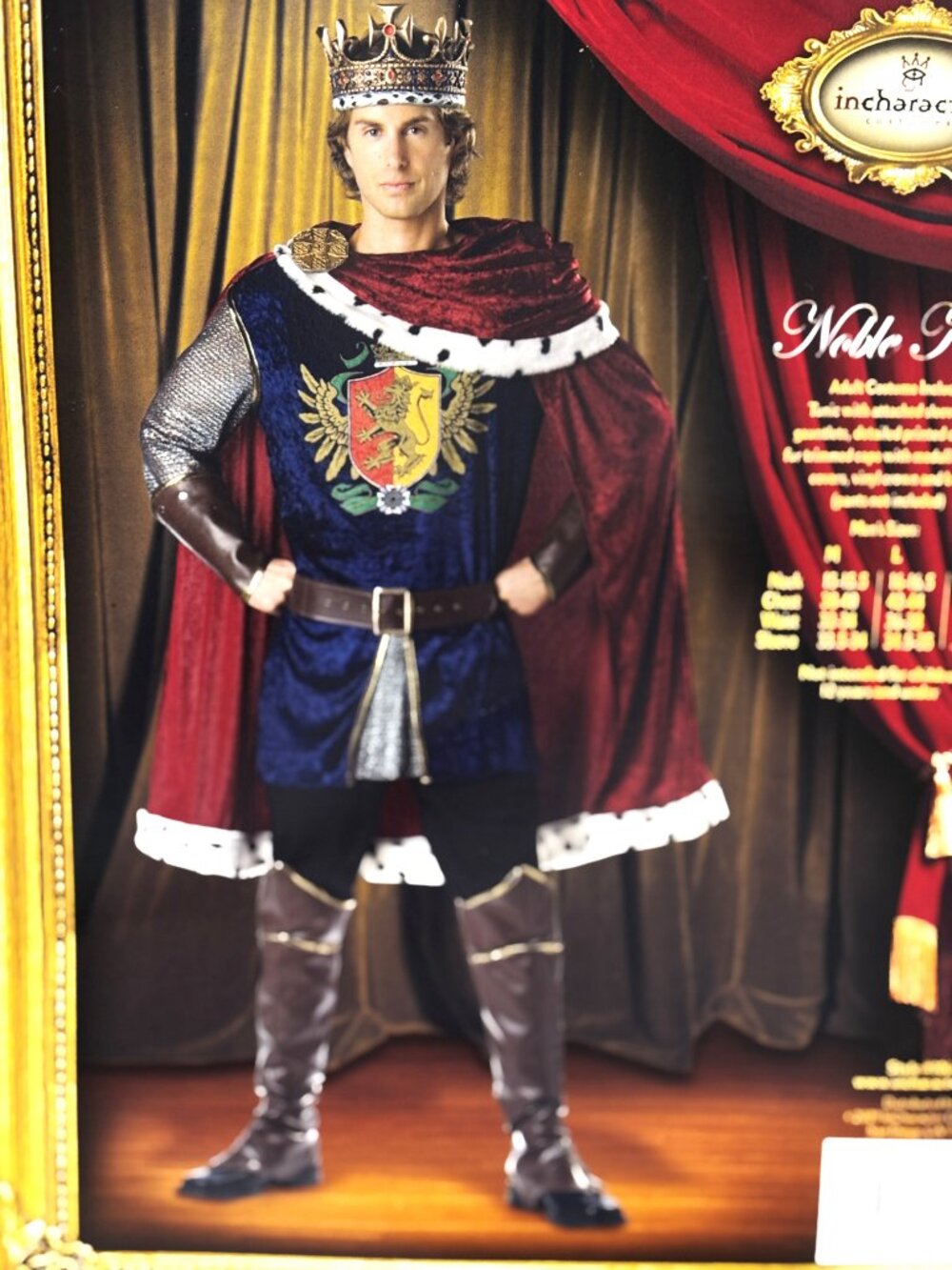Noble King Renaissance Incharacter Costumes NWT NOS